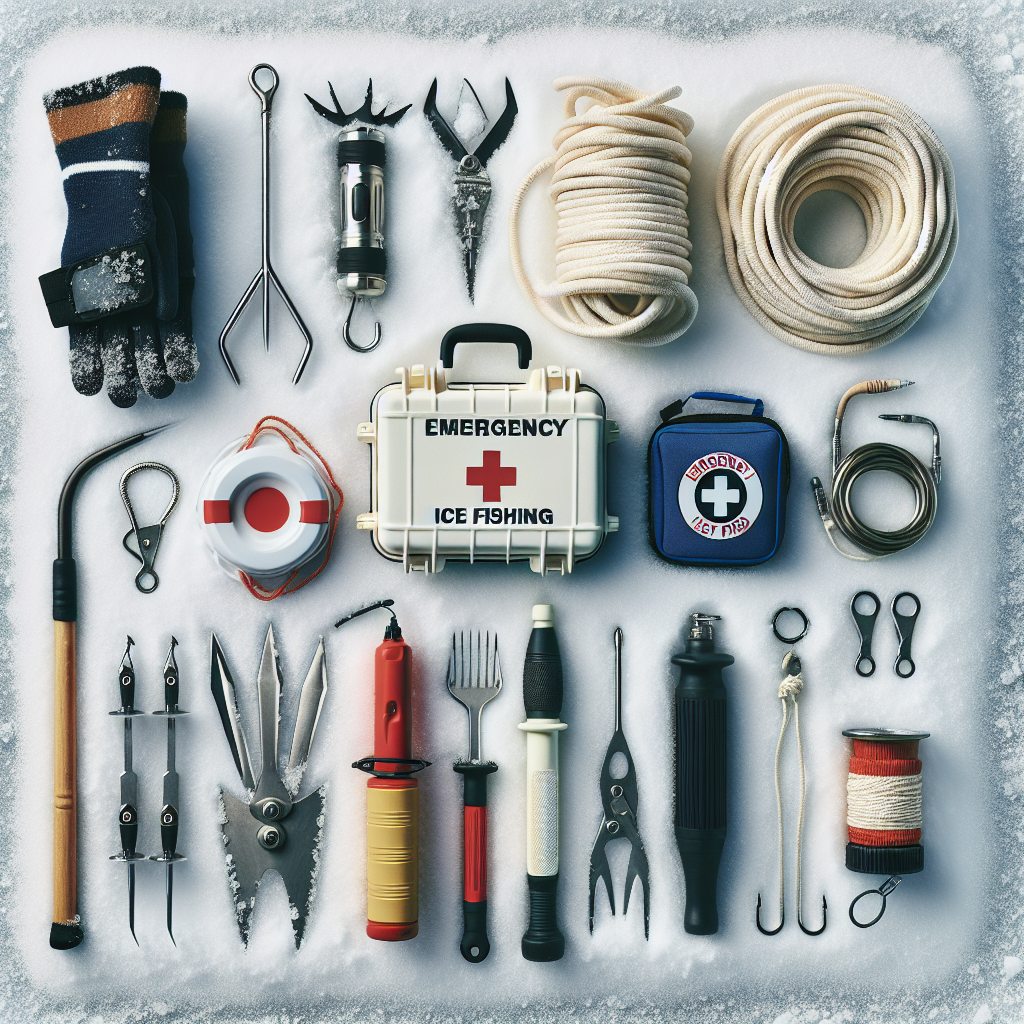 Emergency ice fishing equipment